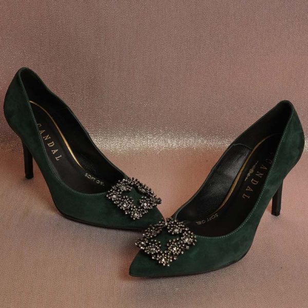 Zapato joya verde